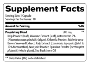 OptiPlax Supplement Facts