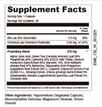 Prostabliss Supplement Facts