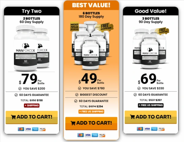 ManForceX Price Details