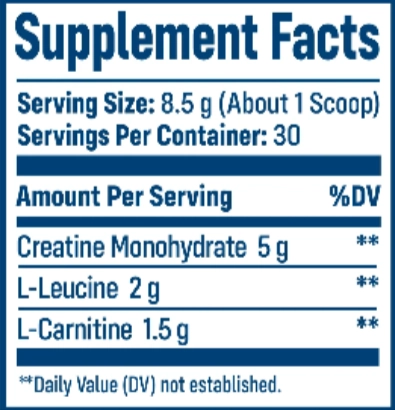 NativePath Native Creatine Supplement Facts